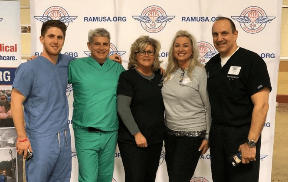 The Randolph Dental Care team at a community event