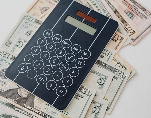 Calculator on cash