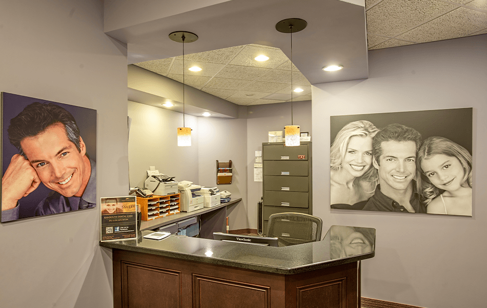 Dental office reception desk